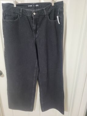 Old Navy Women's Black Relaxed-Fit Jeans
